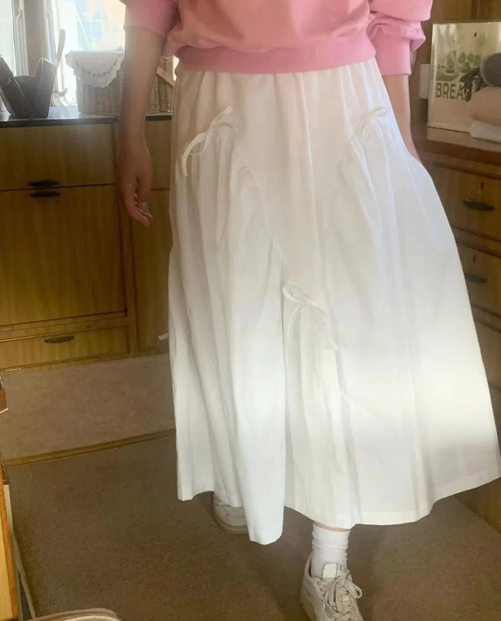 Women's High Waist A - Line Skirt – Solid Color Elegant Daily Wear - VeauBeauty