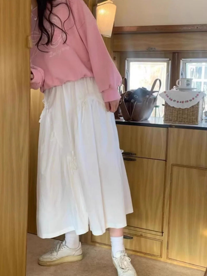 Women's High Waist A - Line Skirt – Solid Color Elegant Daily Wear - VeauBeauty