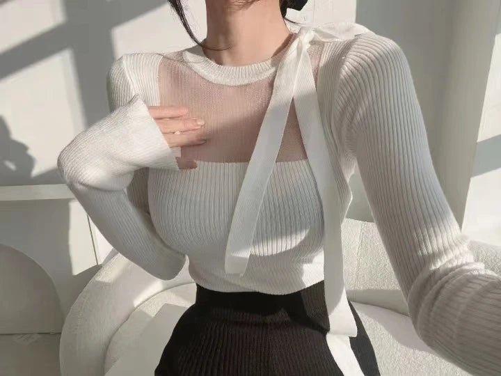 Women's Knit Sleeveless Top – Loose Fit Minimalist Layering Piece - VeauBeauty