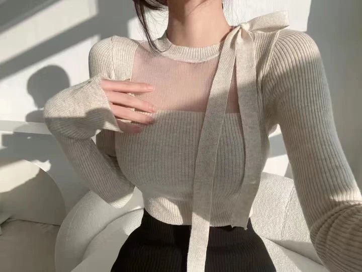 Women's Knit Sleeveless Top – Loose Fit Minimalist Layering Piece - VeauBeauty
