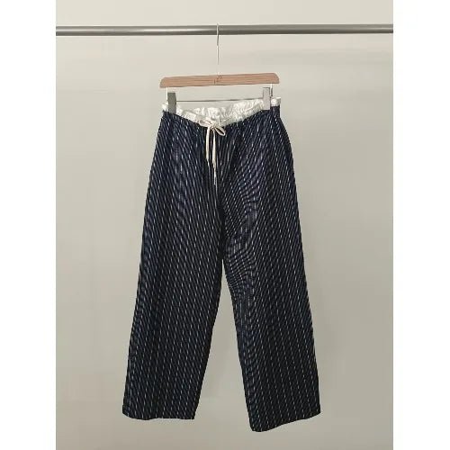 Women's Korean Style Cotton Pants – Elastic Waist with Ruffle Detail - VeauBeauty