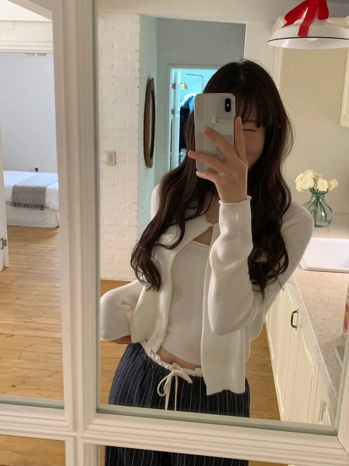 Women's Korean Style Cotton Pants – Elastic Waist with Ruffle Detail - VeauBeauty