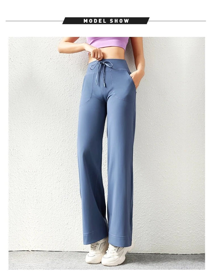 Women's Loose Fit Wide Leg Sweatpants – Casual Yoga Pants with Pockets - VeauBeauty