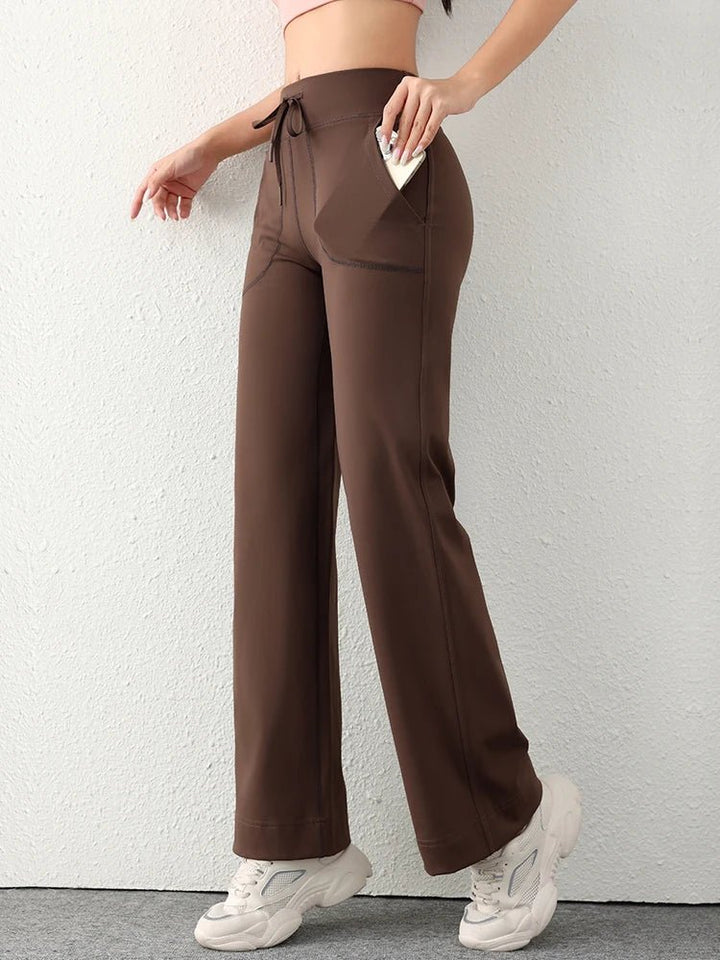 Women's Loose Fit Wide Leg Sweatpants – Casual Yoga Pants with Pockets - VeauBeauty