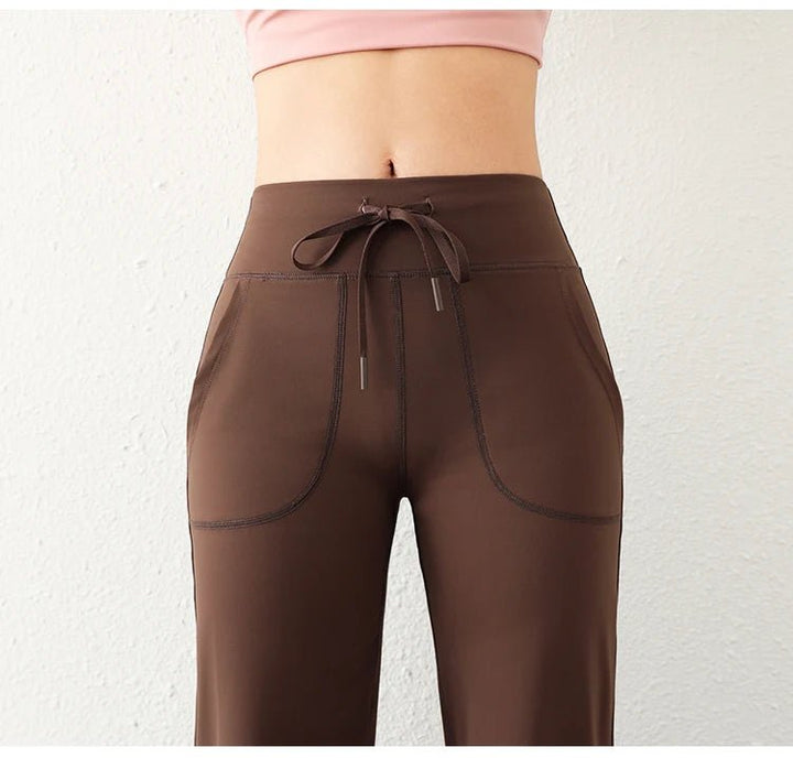 Women's Loose Fit Wide Leg Sweatpants – Casual Yoga Pants with Pockets - VeauBeauty