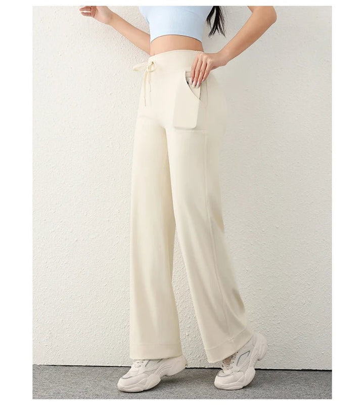 Women's Loose Fit Wide Leg Sweatpants – Casual Yoga Pants with Pockets - VeauBeauty
