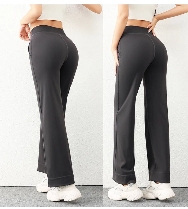 Women's Loose Fit Wide Leg Sweatpants – Casual Yoga Pants with Pockets - VeauBeauty