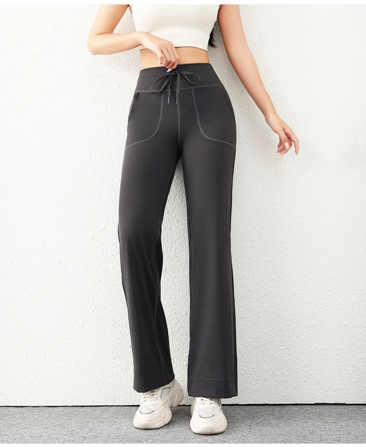 Women's Loose Fit Wide Leg Sweatpants – Casual Yoga Pants with Pockets - VeauBeauty