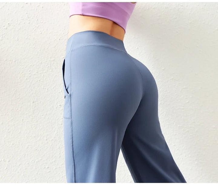 Women's Loose Fit Wide Leg Sweatpants – Casual Yoga Pants with Pockets - VeauBeauty