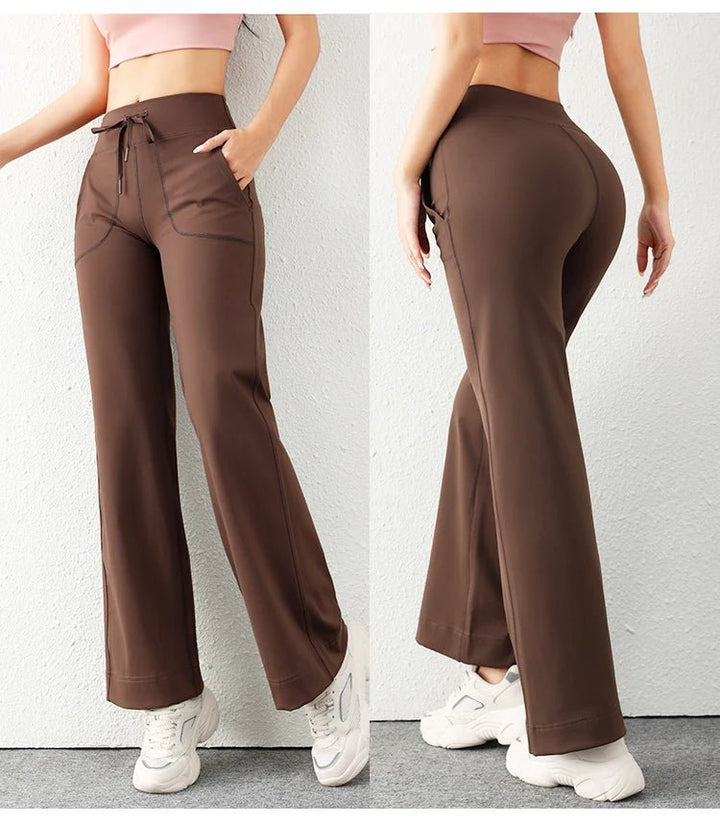 Women's Loose Fit Wide Leg Sweatpants – Casual Yoga Pants with Pockets - VeauBeauty