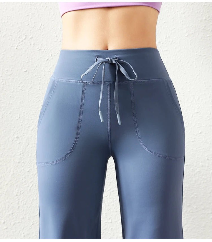 Women's Loose Fit Wide Leg Sweatpants – Casual Yoga Pants with Pockets - VeauBeauty