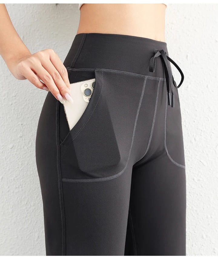 Women's Loose Fit Wide Leg Sweatpants – Casual Yoga Pants with Pockets - VeauBeauty