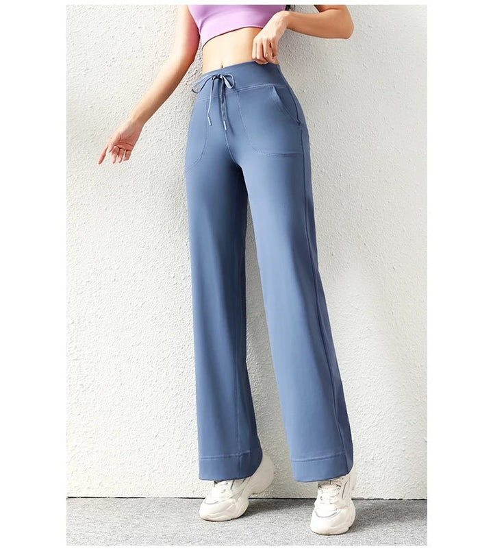Women's Loose Fit Wide Leg Sweatpants – Casual Yoga Pants with Pockets - VeauBeauty