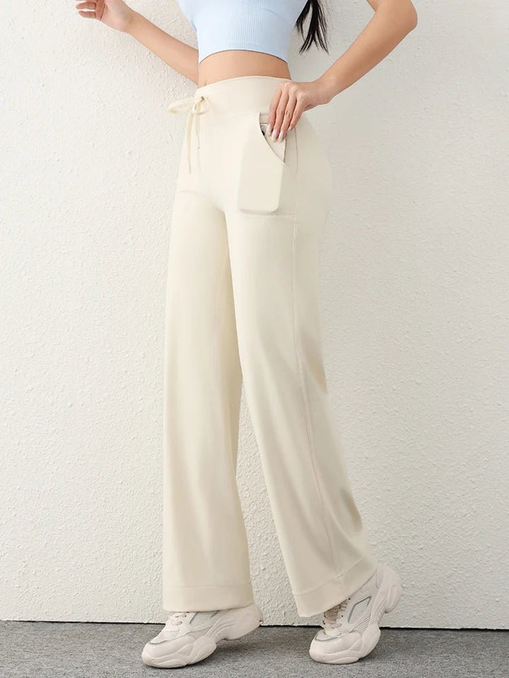 Women's Loose Fit Wide Leg Sweatpants – Casual Yoga Pants with Pockets - VeauBeauty