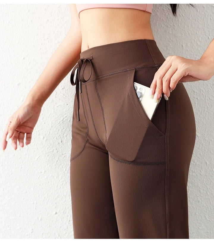 Women's Loose Fit Wide Leg Sweatpants – Casual Yoga Pants with Pockets - VeauBeauty