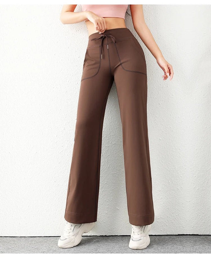 Women's Loose Fit Wide Leg Sweatpants – Casual Yoga Pants with Pockets - VeauBeauty