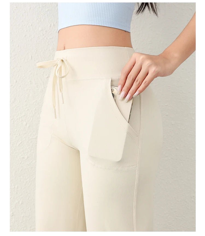 Women's Loose Fit Wide Leg Sweatpants – Casual Yoga Pants with Pockets - VeauBeauty