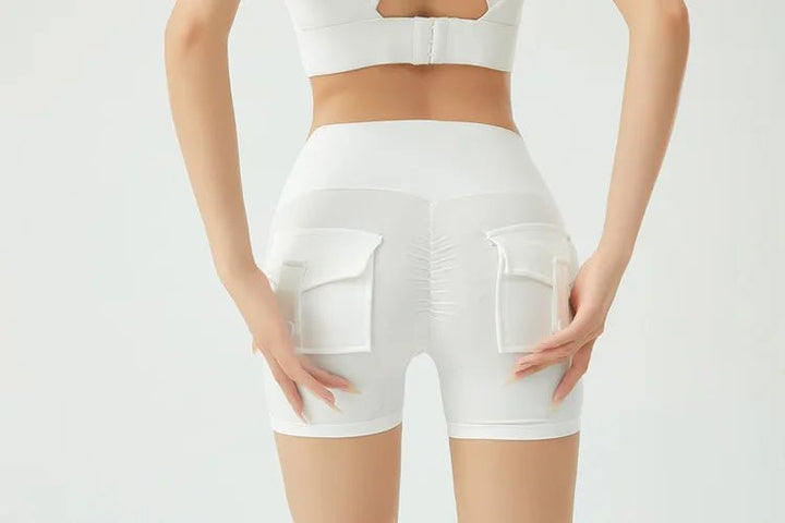 Women's Peach Butt Fitness Shorts – High Waist Three - Quarter Yoga Pants with - VeauBeauty