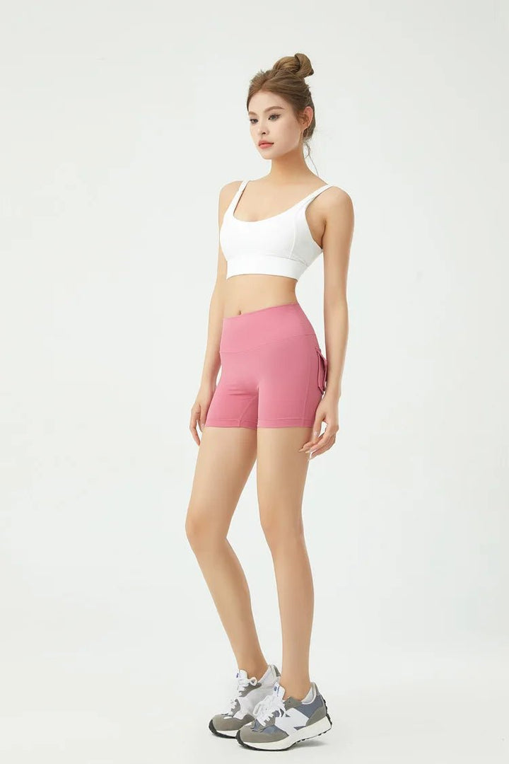 Women's Peach Butt Fitness Shorts – High Waist Three - Quarter Yoga Pants with - VeauBeauty
