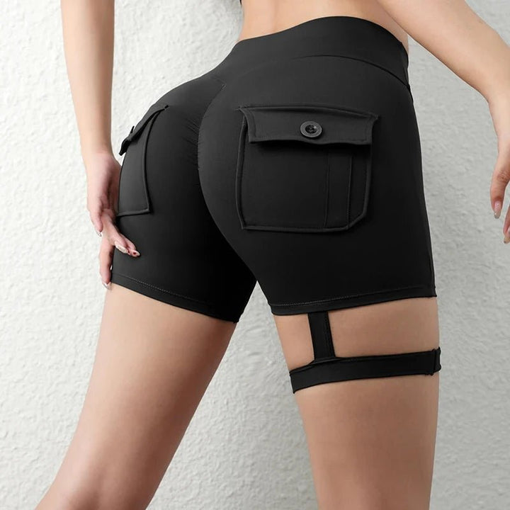 Women's Peach Butt Fitness Shorts – High Waist Three - Quarter Yoga Pants with - VeauBeauty