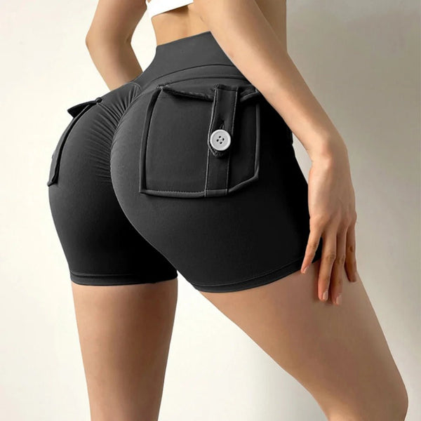 Women's Peach Butt Fitness Shorts – High Waist Three - Quarter Yoga Pants with - VeauBeauty