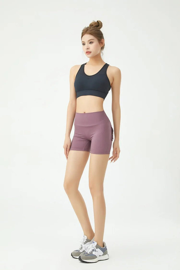 Women's Peach Butt Fitness Shorts – High Waist Three - Quarter Yoga Pants with - VeauBeauty