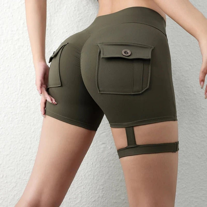 Women's Peach Butt Fitness Shorts – High Waist Three - Quarter Yoga Pants with - VeauBeauty