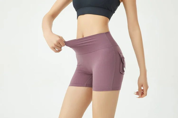 Women's Peach Butt Fitness Shorts – High Waist Three - Quarter Yoga Pants with - VeauBeauty