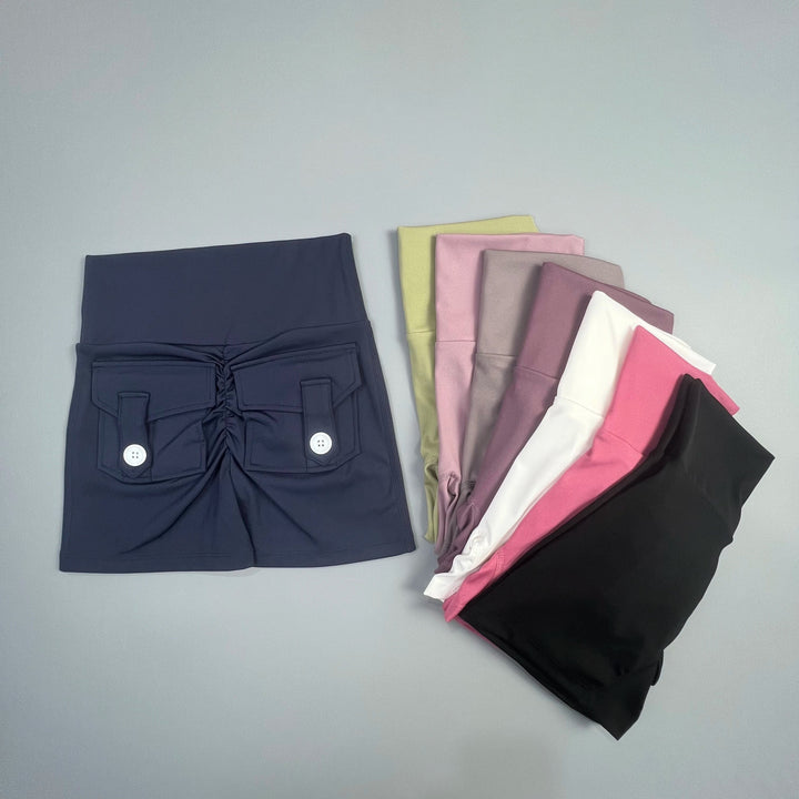 Women's Peach Butt Fitness Shorts – High Waist Three - Quarter Yoga Pants with - VeauBeauty