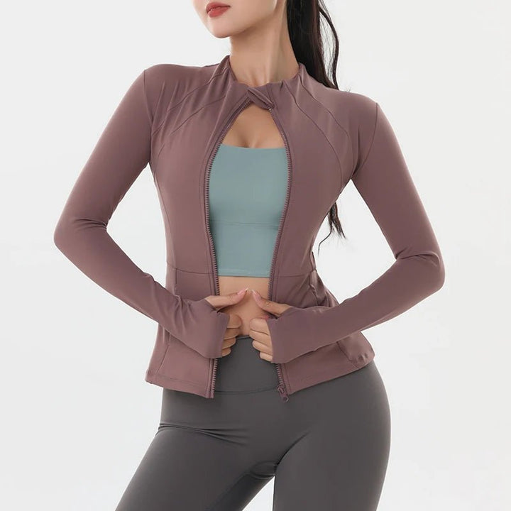 Women's Quick - Dry Zipper Sports Jacket – Breathable Fitness Running Top - VeauBeauty