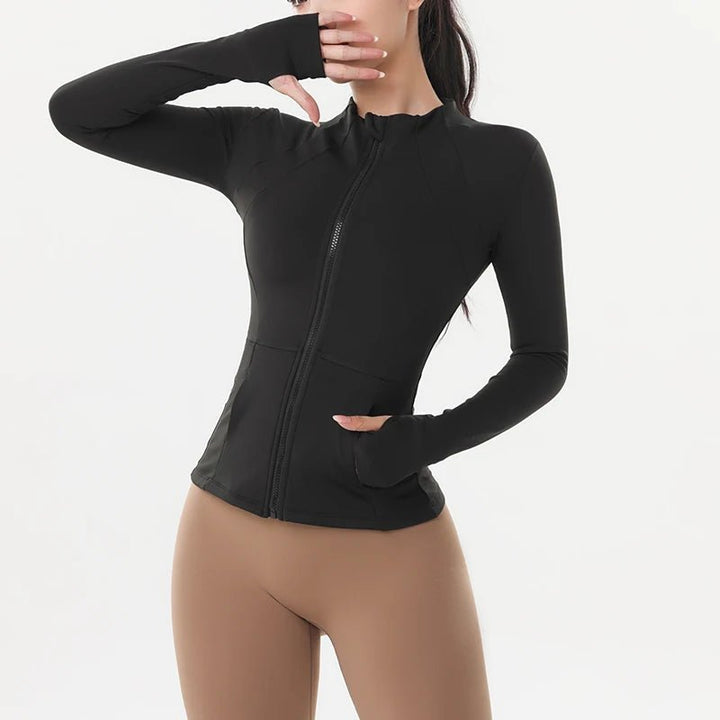 Women's Quick - Dry Zipper Sports Jacket – Breathable Fitness Running Top - VeauBeauty