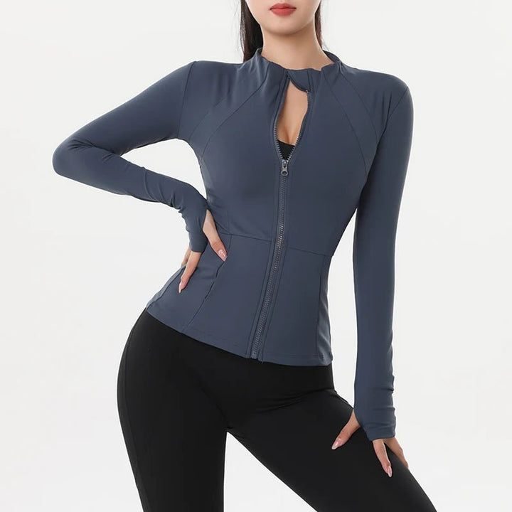 Women's Quick - Dry Zipper Sports Jacket – Breathable Fitness Running Top - VeauBeauty