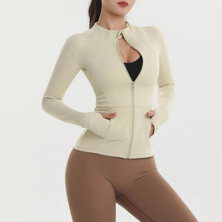 Women's Quick - Dry Zipper Sports Jacket – Breathable Fitness Running Top - VeauBeauty