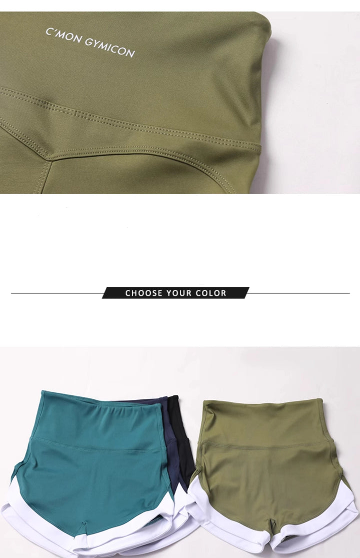 Women's Recycled Yoga Shorts – Hip - Lifting Sweat - Wicking Solid Color - VeauBeauty