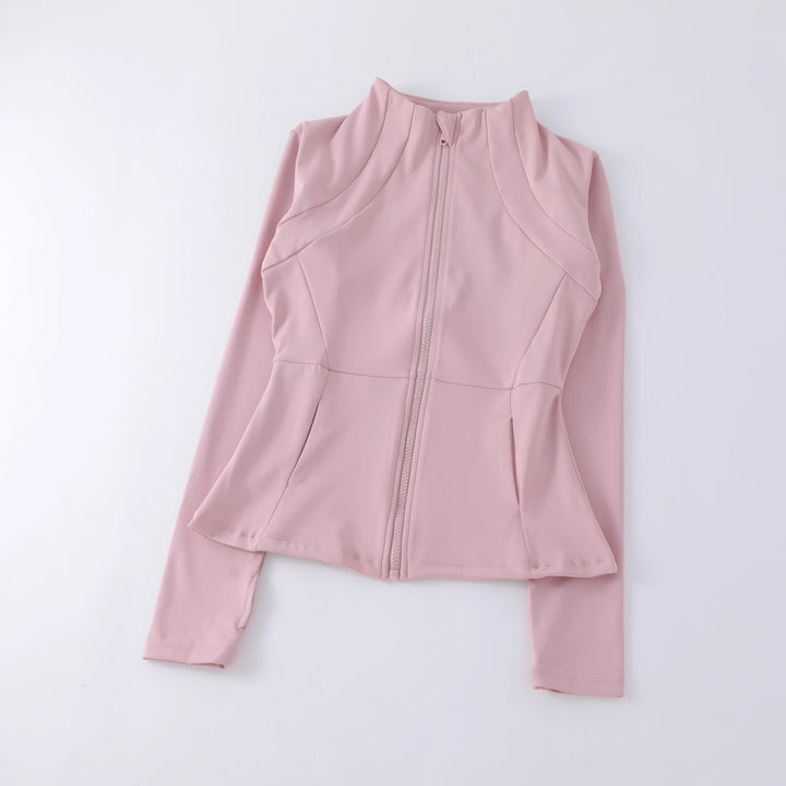 Women's Seamless Long Sleeve Fitness Top – Zip - Up Yoga Sportswear Jacket - VeauBeauty