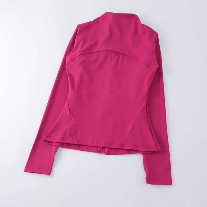 Women's Seamless Long Sleeve Fitness Top – Zip - Up Yoga Sportswear Jacket - VeauBeauty