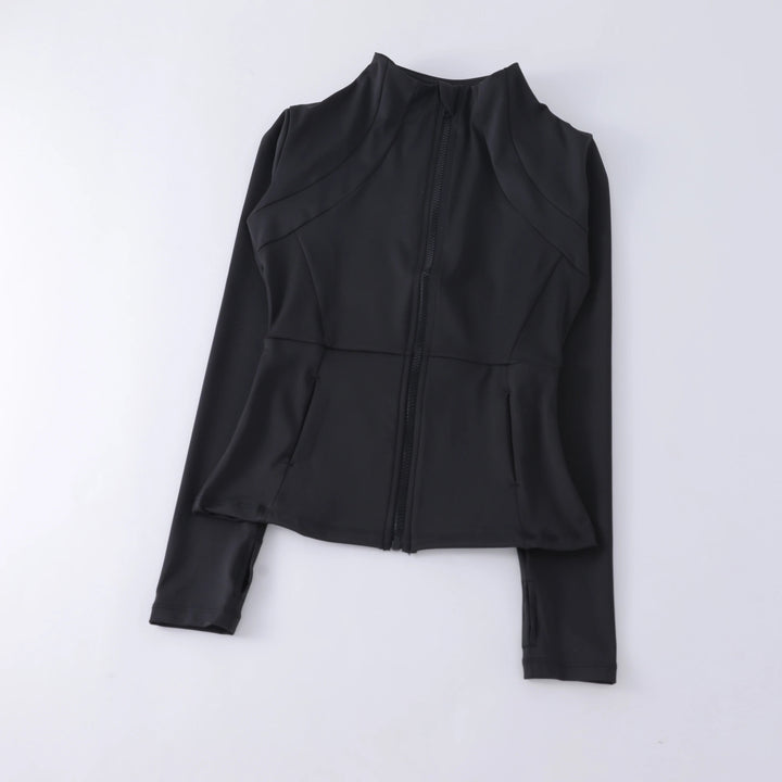 Women's Seamless Long Sleeve Fitness Top – Zip - Up Yoga Sportswear Jacket - VeauBeauty