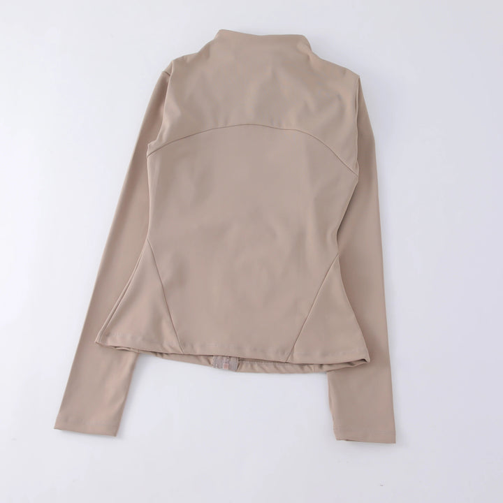 Women's Seamless Long Sleeve Fitness Top – Zip - Up Yoga Sportswear Jacket - VeauBeauty