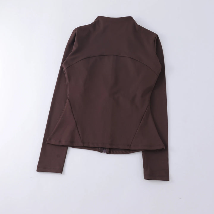 Women's Seamless Long Sleeve Fitness Top – Zip - Up Yoga Sportswear Jacket - VeauBeauty