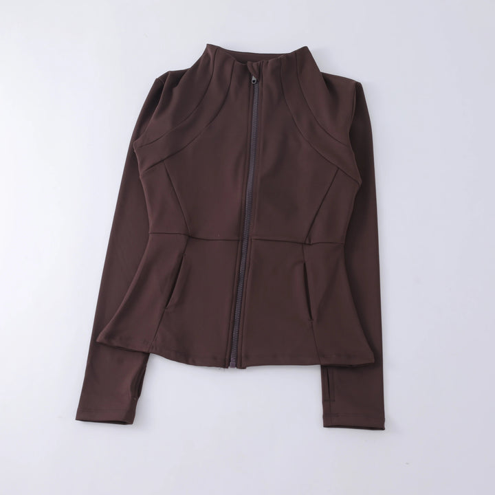 Women's Seamless Long Sleeve Fitness Top – Zip - Up Yoga Sportswear Jacket - VeauBeauty