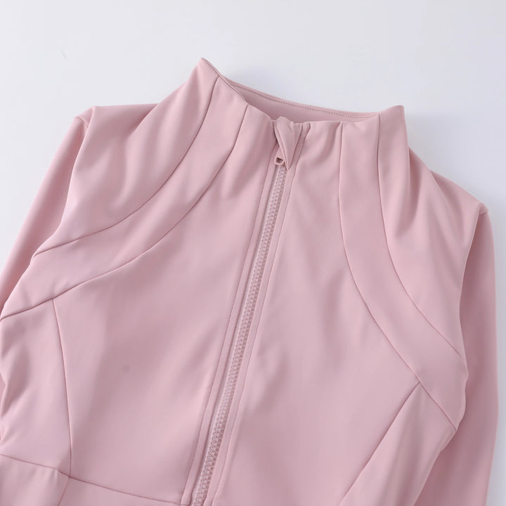 Women's Seamless Long Sleeve Fitness Top – Zip - Up Yoga Sportswear Jacket - VeauBeauty