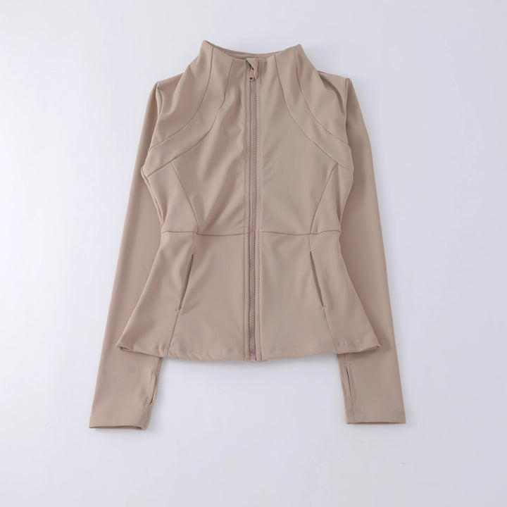Women's Seamless Long Sleeve Fitness Top – Zip - Up Yoga Sportswear Jacket - VeauBeauty