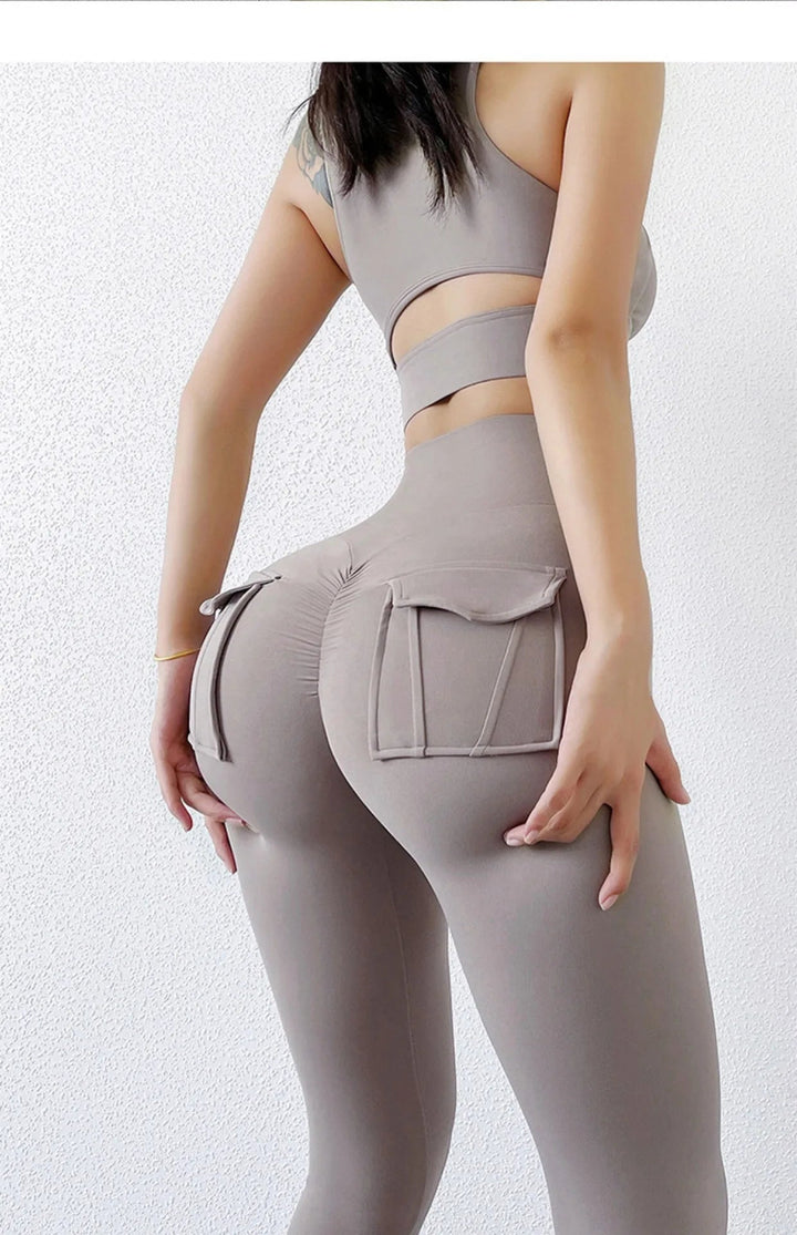 Women's Stretchy High Waist Solid Workout Leggings – Gym Yoga Fitness Pants - VeauBeauty