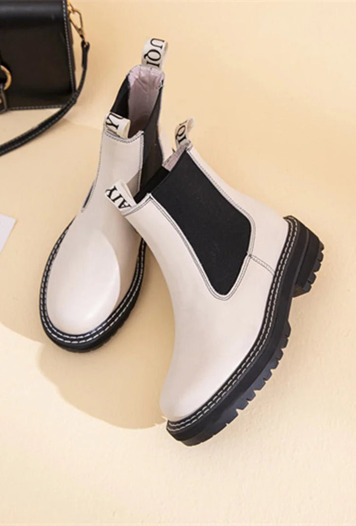 Women’s Suede Leather Chelsea Boots – Large Size Ankle Winter Boots - VeauBeauty