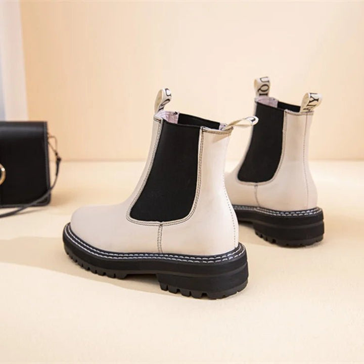 Women’s Suede Leather Chelsea Boots – Large Size Ankle Winter Boots - VeauBeauty