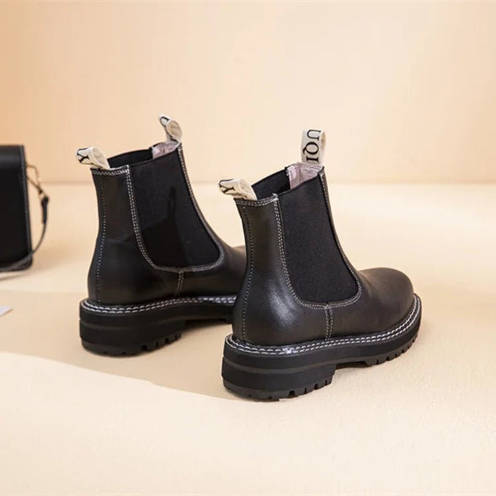 Women’s Suede Leather Chelsea Boots – Large Size Ankle Winter Boots - VeauBeauty