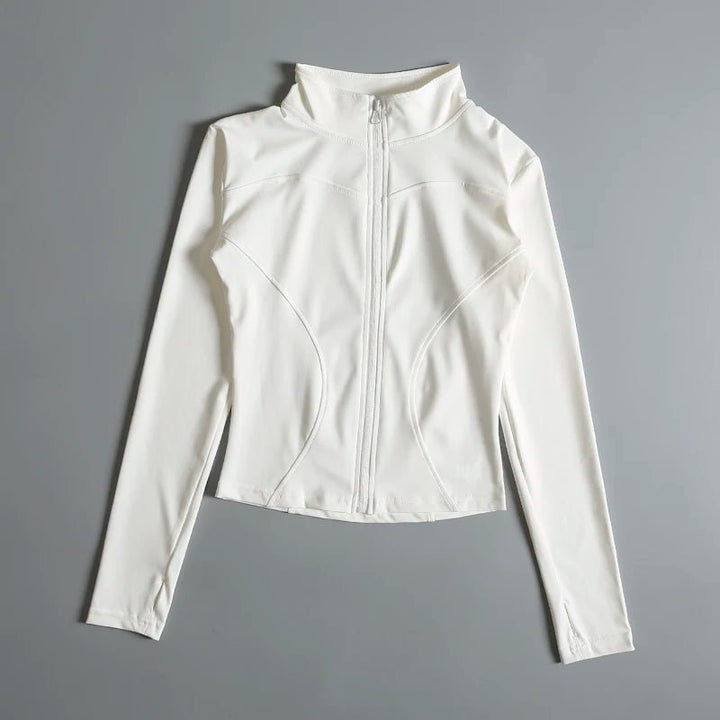 Women's Zip - Up Fitness Yoga Jacket – Long Sleeve Breathable Running Top - VeauBeauty