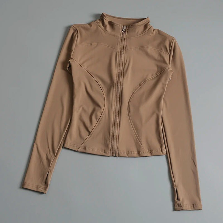 Women's Zip - Up Fitness Yoga Jacket – Long Sleeve Breathable Running Top - VeauBeauty