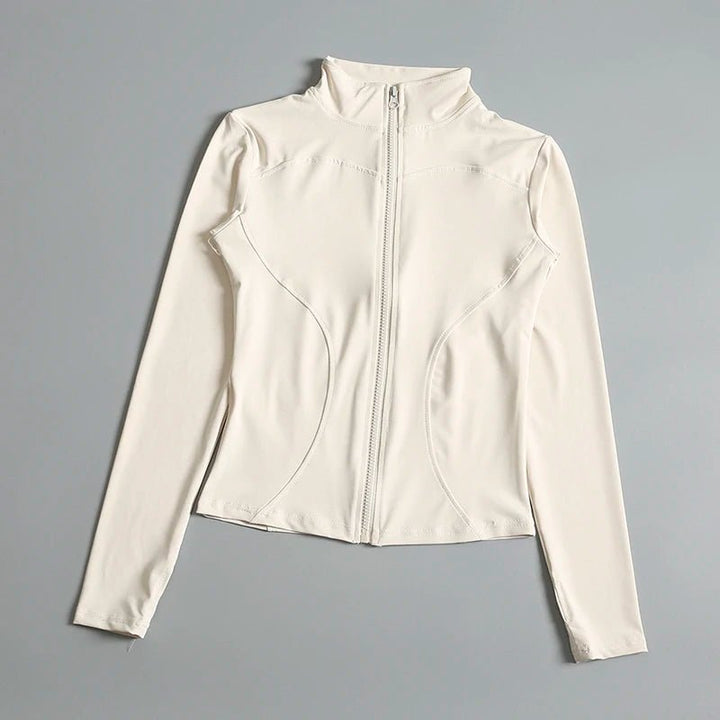 Women's Zip - Up Fitness Yoga Jacket – Long Sleeve Breathable Running Top - VeauBeauty