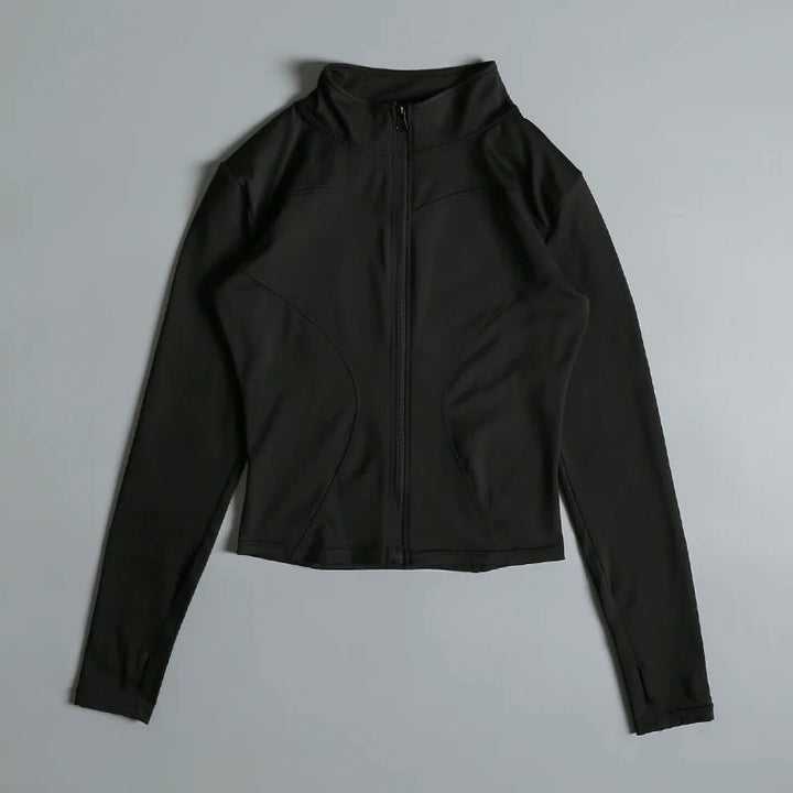 Women's Zip - Up Fitness Yoga Jacket – Long Sleeve Breathable Running Top - VeauBeauty
